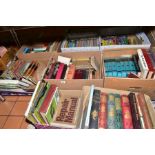 EIGHT BOXES OF BOOKS, subjects include Royal biographies, history, vehicle servicing books,