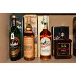 FOUR BOTTLES OF SCOTCH WHISKY, comprising one Glenmorangie 10 year old Single Highland Malt Scotch