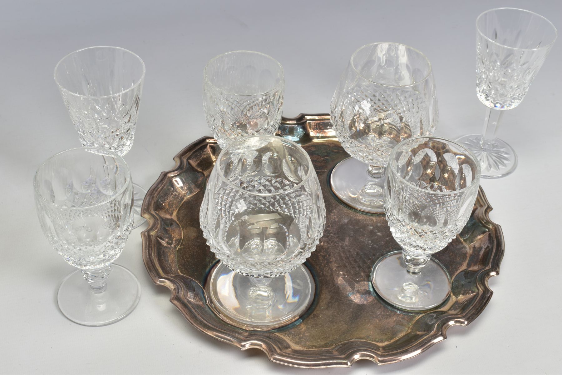 WATERFORD CRYSTAL COLLEEN GLASSES, comprising a pair of brandy glasses and three wines, together - Bild 2 aus 10