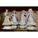 A SET OF ROYAL WOCESTER LIMITED EDITION THE FOUR SEASONS COLLECTION FIGURES, with certificates,