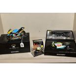 BOXED MINICHAMPS APRILIA 125CCM VALENTINO ROSSI GP1996, with a boxed Aprilia RSW 250cm Valentino