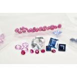 A SELECTION OF LOOSE GEMSTONES, to include a 1.9ct circular cut colourless stone assessed as