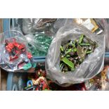 A QUANTITY OF BRTAINS AND OTHER PLASTIC FIGURES, to include assorted Deetail and other soldiers,