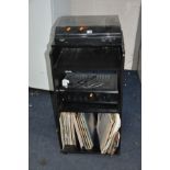 A LENCO L3801 TURNTABLE in black with a smoked plexi lid, a Sony TA-FE230 integrated amplifier (both