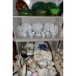 TWO BOXES AND LOOSE OF CERAMICS & TEA WARES, including a late 19th century tea pot, Royal Albert '