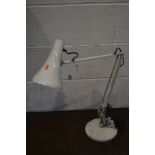 A WHITE ANGLE POISE DESK LAMP