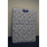 A SILENTNIGHT 4'6'' DIVAN BED AND MATTRESS