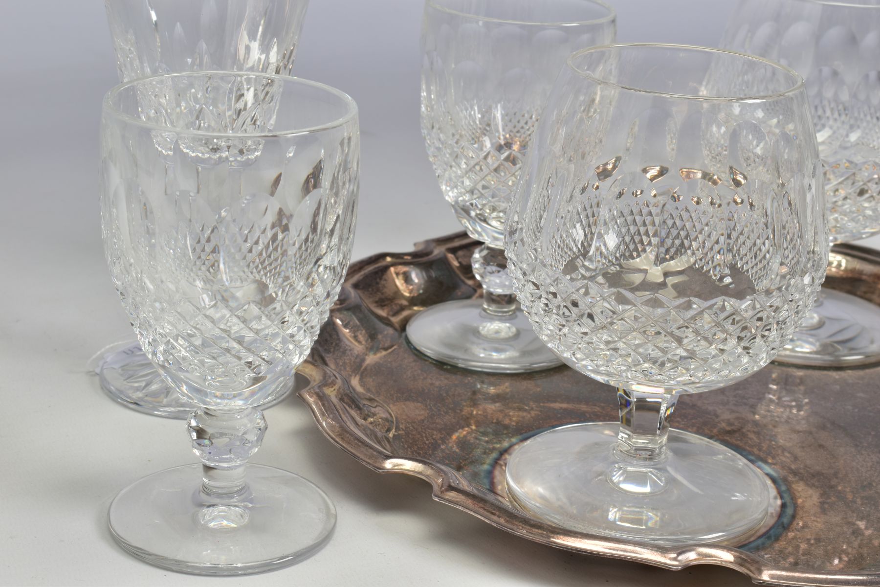 WATERFORD CRYSTAL COLLEEN GLASSES, comprising a pair of brandy glasses and three wines, together - Bild 4 aus 10