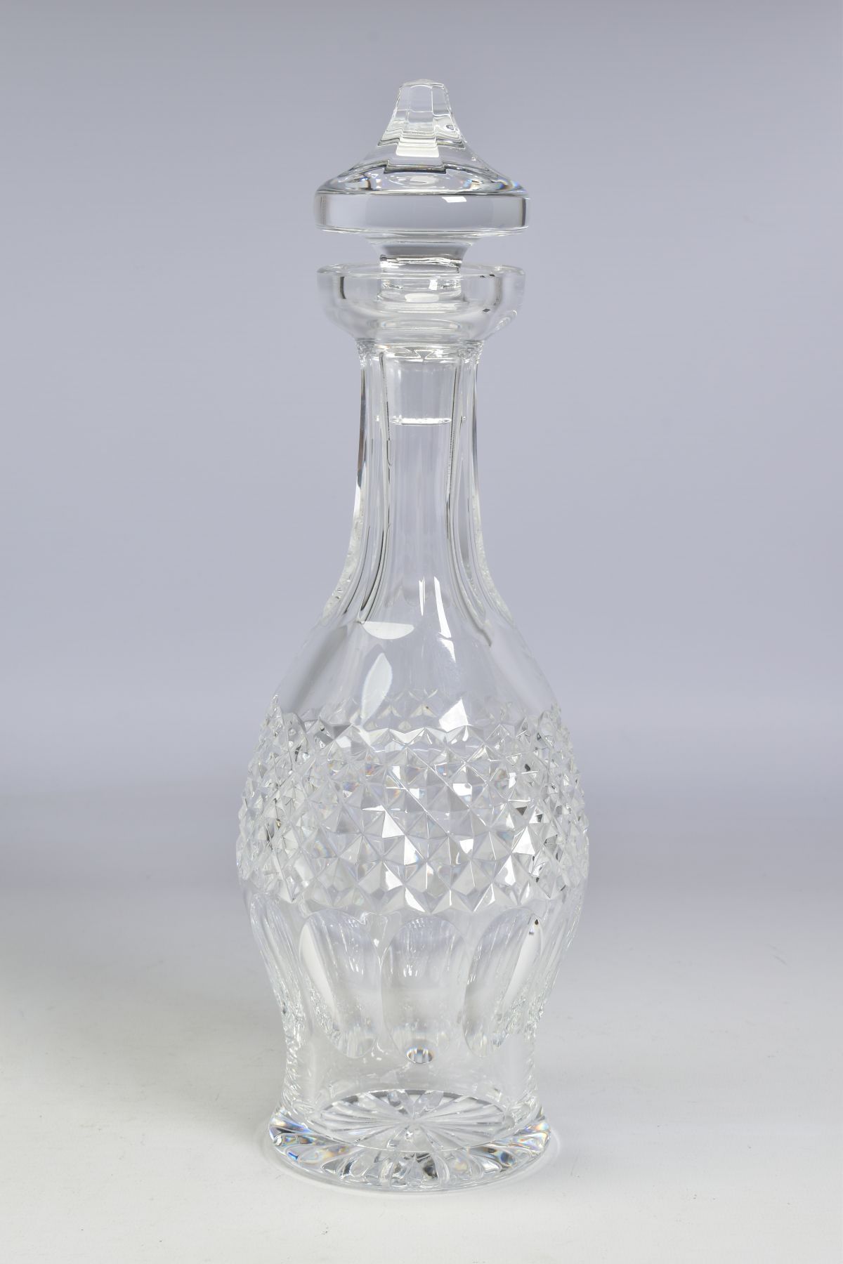 A WATERFORD CRYSTAL COLLEEN DECANTER, stamped to side, height with stopper 34cm