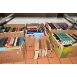 FIVE BOXES OF BOOKS, subjects include antiques, history, crime, topographical, drama etc, to include