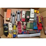 A QUANTITY OF ASSORTED UNBOXED PLAYWORN DIECAST VEHICLES, to include Corgi toys, Chipperfields