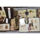 A COLLECTION OF SIX LEATHER BOUND PHOTOGRAPH ALBUMS dating from the late Victorian/early Edwardian