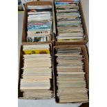 POSTCARDS. A collection of over 2000 Postcards in four boxes featuring UK, Continental and Worldwide