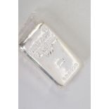 A 500G SILVER INGOT, engraved Umicore Feinsilber 999, issue number 500329