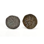 EANRED KING OF NORTHUMBRIA two copper sceats, small cross type 810-841 (2)