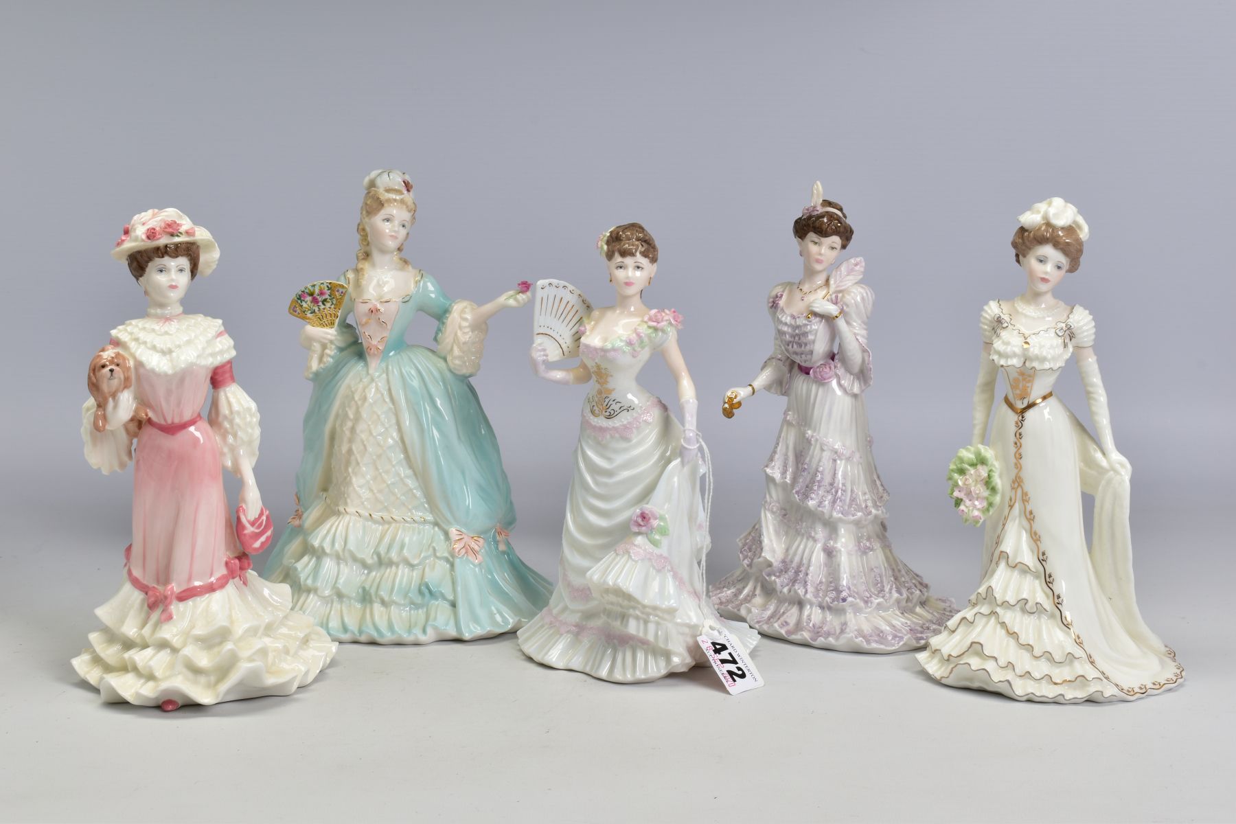 FIVE LIMITED EDITION COALPORT FIGURES, comprising two from Femmes Fatales, 'Little Langtry' No.