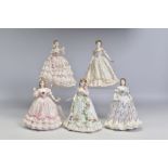 FIVE ROYAL WORCESTER LIMITED EDITION FIGURES FROM THE VICTORIAN ERA, comprising 'Queen of Hearts'