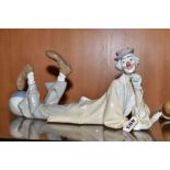 A BOXED LLADRO FIGURE, 'Clown', designed by Salvador Furio, No.4618, the figure lying on his front