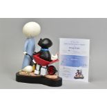 DOUG HYDE (BRITISH 1972) 'DAISY TRAIL' a limited edition cold cast porcelain sculpture of a boy