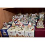 18 BOXED SNOW COVERED LILLIPUT LANE SCULPTURES, all with deeds comprising eight from annual ornament