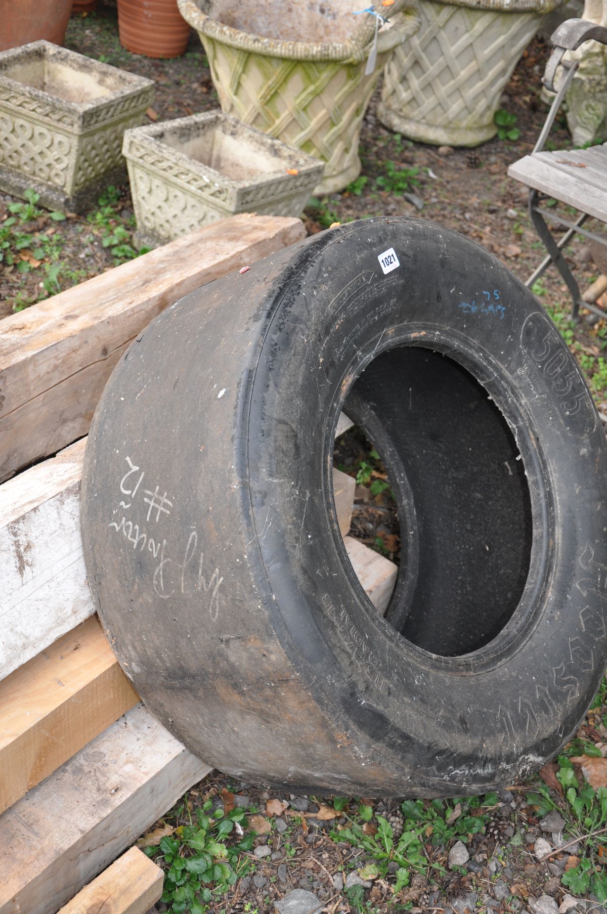 A HOOSIER SLICK RACING TYRE with signature to surface - Image 2 of 2