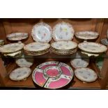 A LATE 19TH/EARLY 20TH CENTURY LIMOGES HAVILAND (CFH/GDM) FRENCH PORCELAIN DESSERT SERVICE,