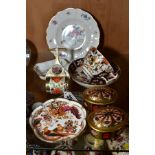 A GROUP OF ROYAL CROWN DERBY, comprising a Japan pattern miniature garden roller, height 9.5cm,