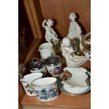 A SMALL GROUP OF ROYAL WORCESTER, comprising three unfinished figures (August, April and