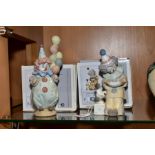 TWO BOXED LLADRO CLOWNS 'Pierrot with Concertina' No.5279, designed by Jose Puche, and 'Littlest