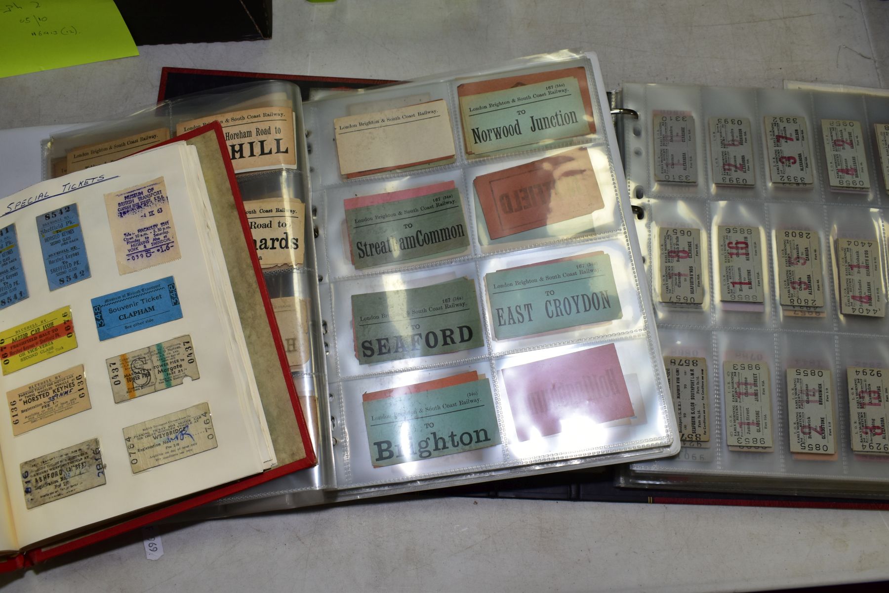 A COLLECTION OF ASSORTED RAILWAY TICKETS AND LABELS, card tickets from L.M.S., G.W.R, S.R, L.N.E.R - Image 2 of 4