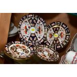 SIX VARIOUS ROYAL CROWN DERBY IMARI PLATES, comprising three Stevenson & Hancock side plates,