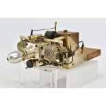 A HANDBUILT MODEL HORIZONTAL TWIN CYLINDER AIRCRAFT ENGINE, not tested, constructed and finished
