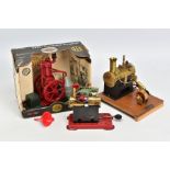 AN UNBOXED MERSEY MODEL CO LTD MODEL L LIVE STEAM ENGINE, not tested, horizontal brass boiler