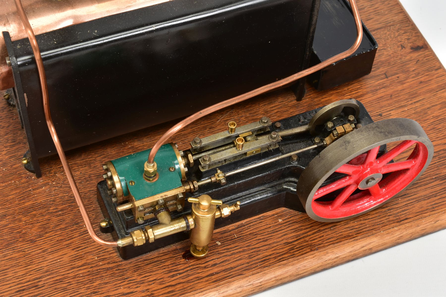 A STUART TURNER LIVE STEAM ENGINE, not tested, horizontal copper boiler powering a single cylinder - Image 2 of 6