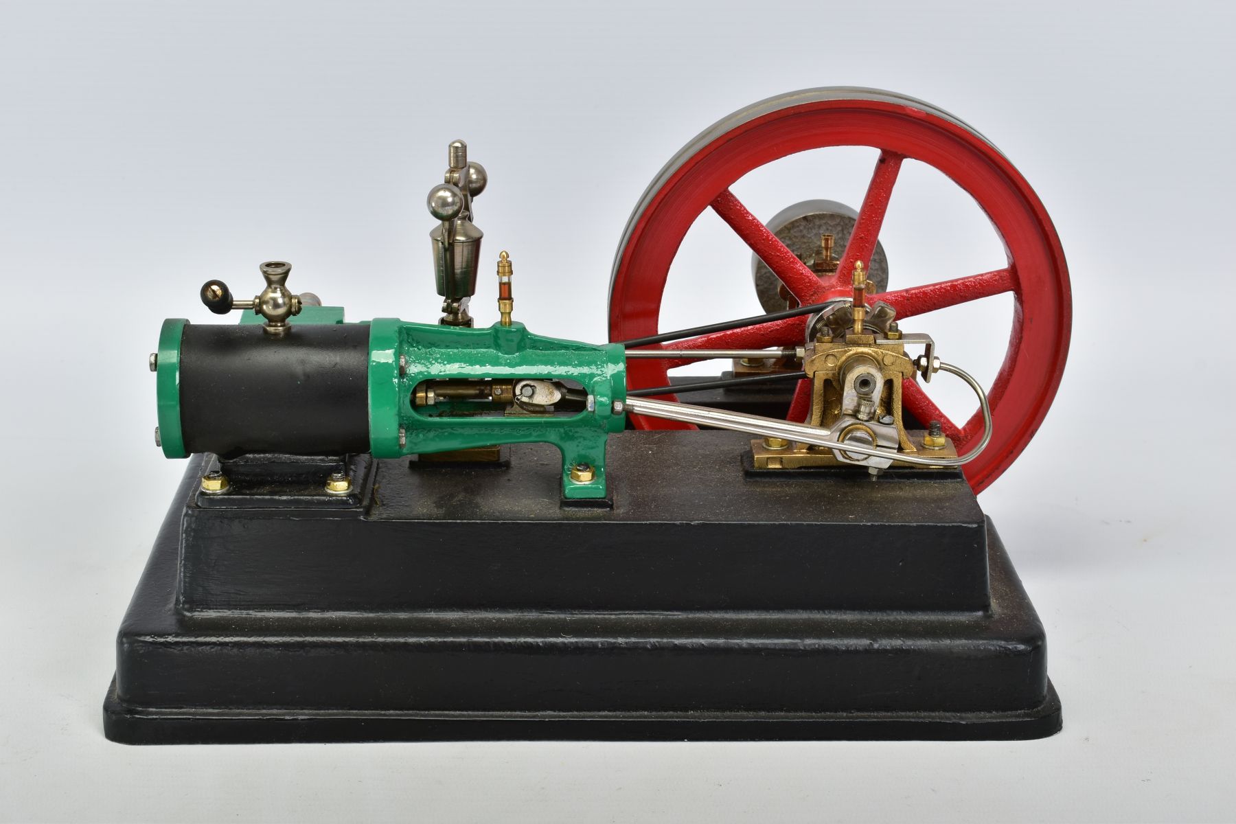 A BIOFIX HORIZONTAL SINGLE CYLINDER LIVE STEAM ENGINE, not tested, diameter of flywheel - Image 5 of 8