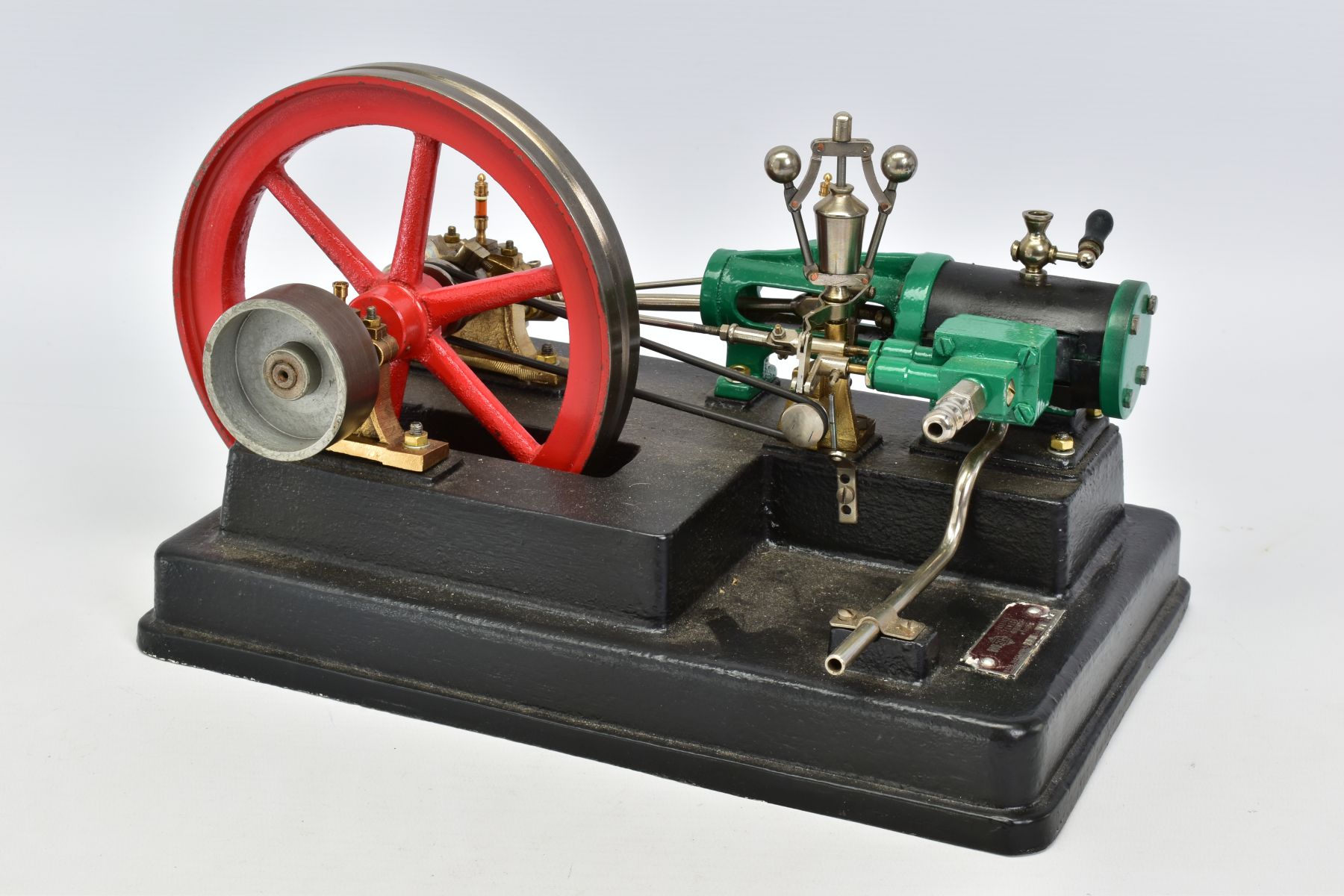 A BIOFIX HORIZONTAL SINGLE CYLINDER LIVE STEAM ENGINE, not tested, diameter of flywheel