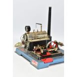 AN UNBOXED WILESCO D222 LIVE STEAM ENGINE, not tested, horizontal electrically powered boiler