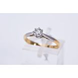 A DIAMOND SINGLE STONE RING, a modern round brilliant cut diamond estimated weight approximately 0.