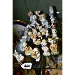 TWENTY FIVE WADE WALT DISNEY YOGI BEAR AND FRIENDS AND CHARACTER FIGURES, including Drum box