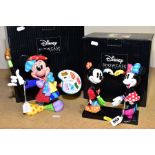 TWO BOXED BRITTO DISNEY SNOWCASE FIGURES, 'Mickey and Minnie' Ref 4055228 and 'Artist Mickey' Ref