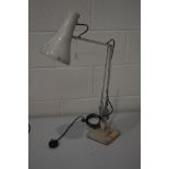 GEORGE CARWARDINE FOR HERBERT TERRY, a distressed white desk lamp (sd)