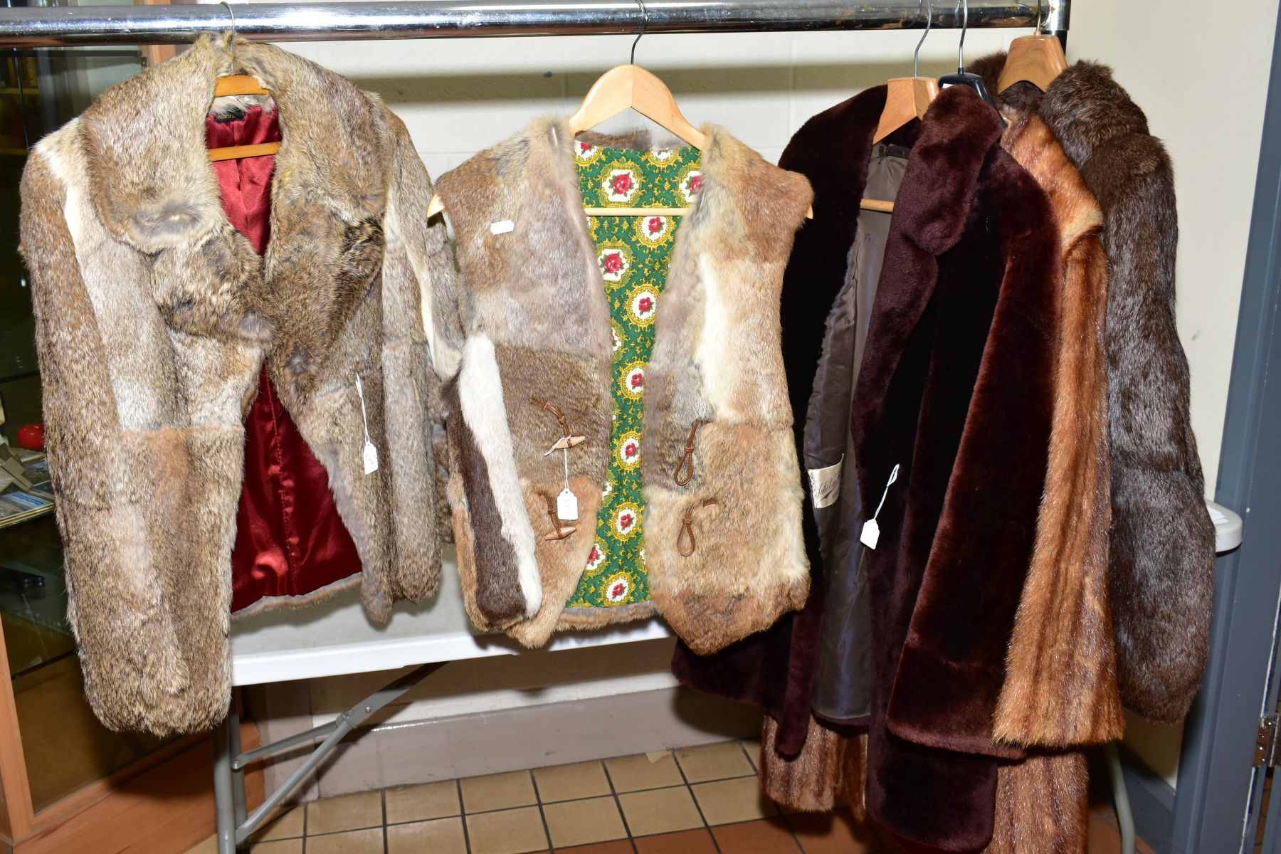 FIVE LADIES CONEY FUR JACKETS, in assorted colours together with a Coney Gillet, a dark brown Beaver - Image 3 of 4