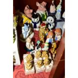 A GROUP OF WADE ORNAMENTS, PIGGY BANKS ETC, comprising 'Andy Capp' and 'Flo' (no cigarettes), six