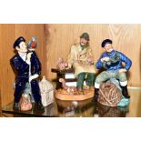 THREE ROYAL DOULTON FIGURES, 'Shore Leave' HN2254, 'Lunchtime' HN2485 and 'The Lobster Man'