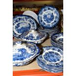 ROYAL WORCESTER PALISSY 'AVON SCENES' PART DINNER SERVICE, comprising six of each 20cm, 23cm and