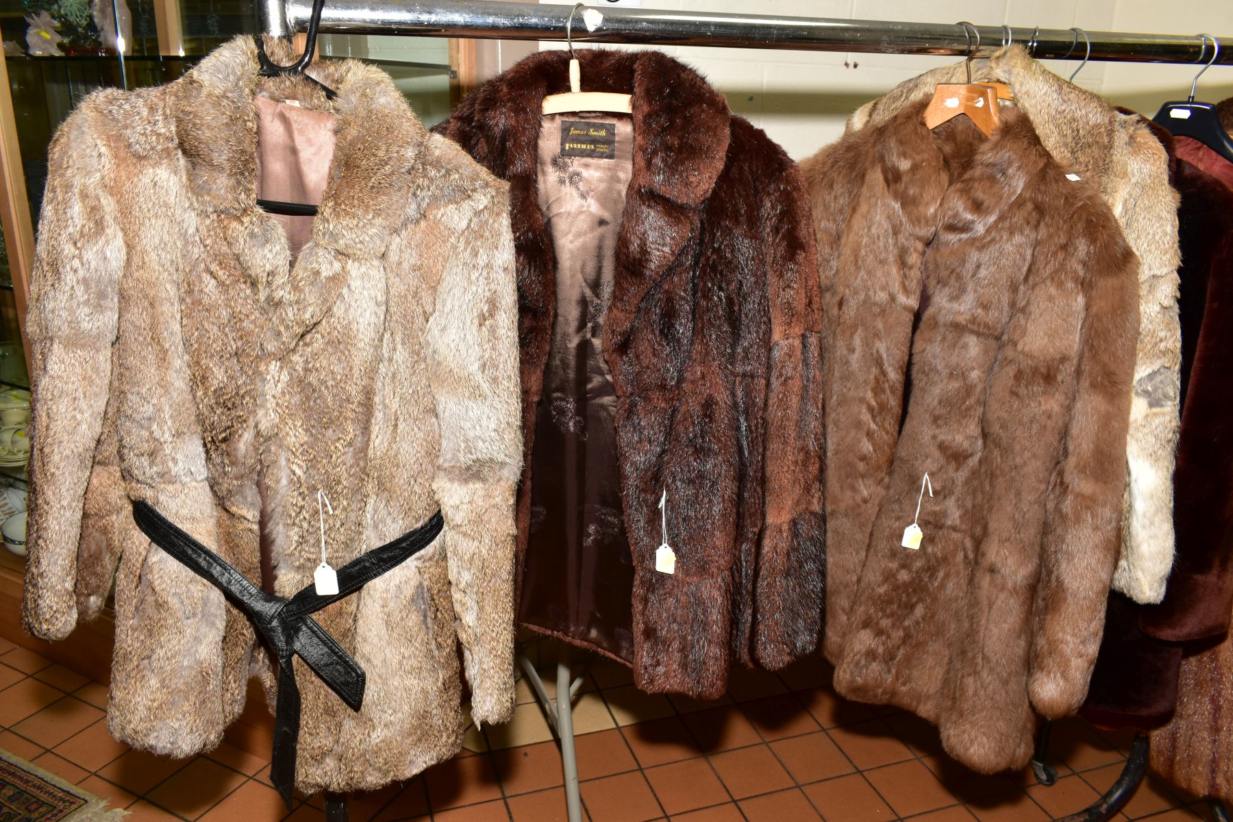 FIVE LADIES CONEY FUR JACKETS, in assorted colours together with a Coney Gillet, a dark brown Beaver - Image 2 of 4