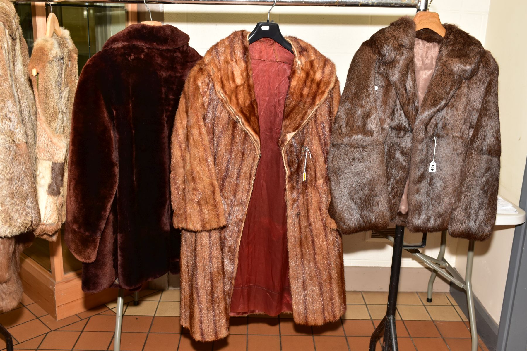 FIVE LADIES CONEY FUR JACKETS, in assorted colours together with a Coney Gillet, a dark brown Beaver - Image 4 of 4