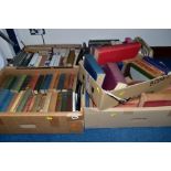 FIVE BOXES OF HARBACK BOOKS, including Cassells 'The Second World War' by Winston Churchill