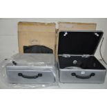 TWO BRAND NEW IN BOX SECUREITSAFE metal security boxes with two keys, wire tether and securing clips