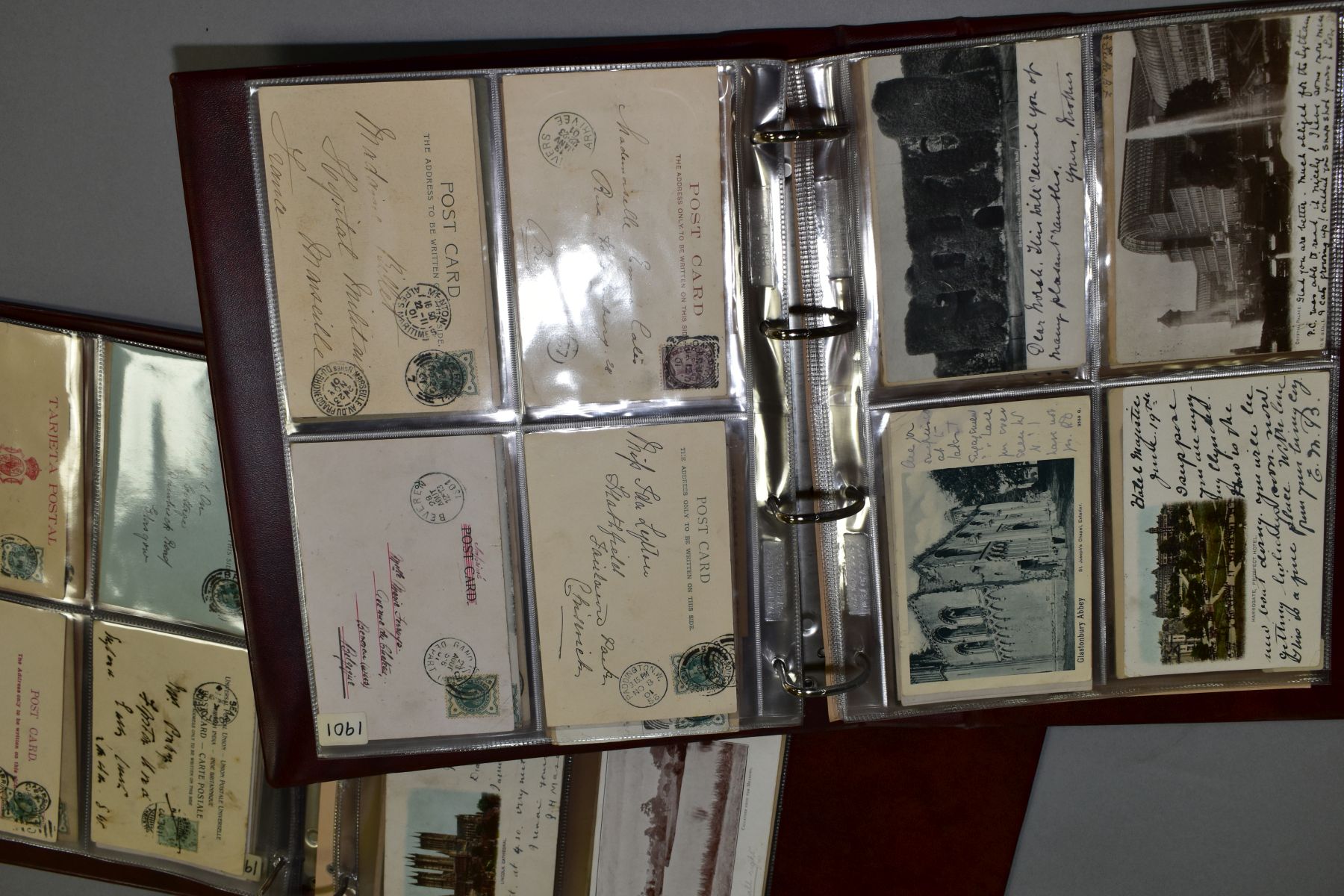 VICTORIAN/EDWARDIAN POSTCARDS AND POSTAL HISTORY ARCHIVE, two albums containing approximately one - Image 3 of 5